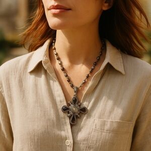 ✝️ Premier Designs Silver Cross Pendant Necklace – Faith-Inspired Gift Jewelry